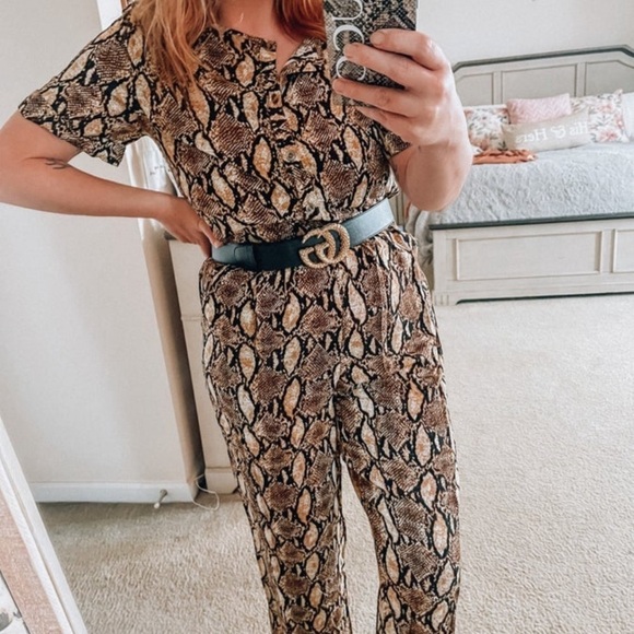 Snakeskin Jumpsuit NWT - Picture 1 of 2